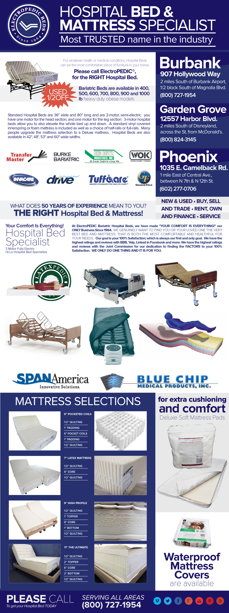 Houston TX with 3 motor fully electric hi-lo flexabed supernal and high low medical electric hospital beds