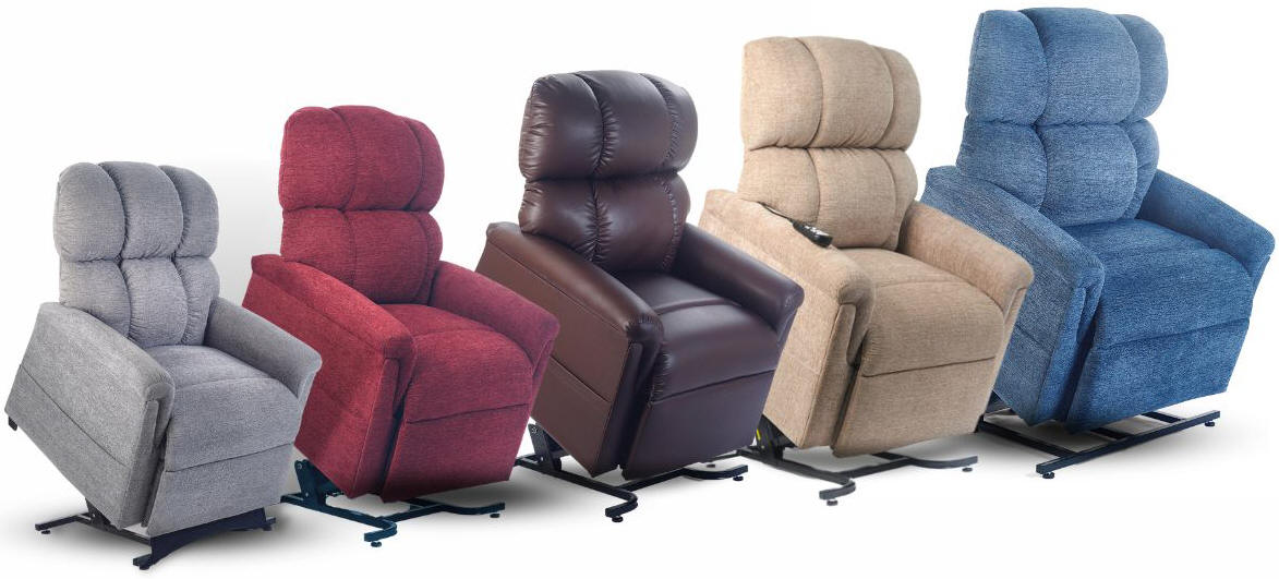 phoenix golden maxicomfort lift chair recliner leather heat massage twilight cloud